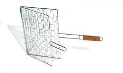 Outset Flex Braai Grill Basket with Rosewood Handle