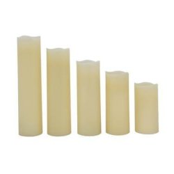 Eurolux 5 Pieces LED Candle Flameless Ivory