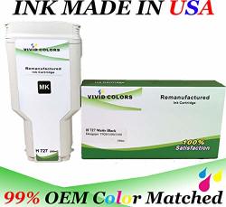 Vividcolors Remanufactured HP727 C1Q12A Matte Black Ink Cartridge For Hp Designjet T920 Printer