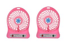 SE-F001 MINI 3 Speed Portable Rechargeable 1200MAH Fan Pack Of 2