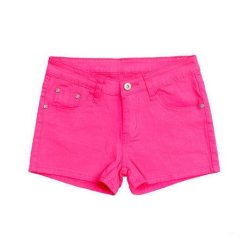 Women Neon Casual Short - Rose Red 29