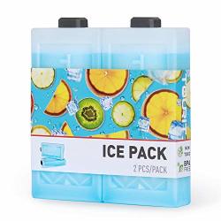 Tourit Reusable Ice Packs For Coolers Long Lasting Freezer Packs Space Saving Ice Blocks For Lunch Bags boxes Cooler Backpack Camping Beach Picnics Fishing And