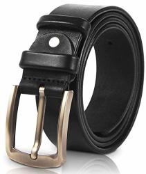 mens solid leather belt