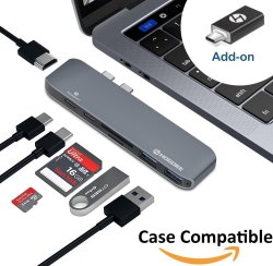 Thunderbolt 3 USB C Pro Dock HOGORE USB Type C Adapter Hub for MacBook Pro 2018 17 16 MacBook Air 2018 Multi-Port Type-C Dongle with 40Gbps TB3,100W Pass-Through Charging,4K HDMI,USB-C,SD/MicroSD Thunderbolt 3 USB C Pro Dock HOGORE USB Type C Adapter Hub for MacBook Pro 2018 17 16 MacBook Air 2018 Multi-Port Type-C Dongle with 40Gbps TB3,100W Pass-Through Charging,4K HDMI,USB-C,SD/MicroSD