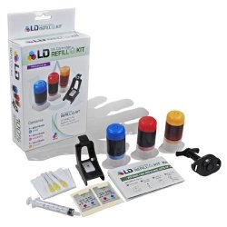 Ld Inkjet Refill Kit For Hewlett Packard CH564WN Hp 61XL Color Ink Cartridges