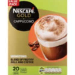 Gold Reduced Sugar Cappuccino Sachets 20 X 12.5G