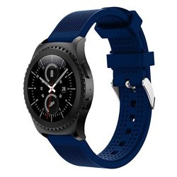 Ninasill New Fashion Sports Silicone Bracelet Strap Band For Samsung Gear S2 Classic 732 Watch Strap Dark Blue