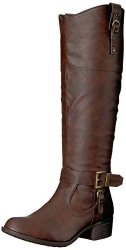 Rampage Women's Ivelia Fashion Knee High Casual Riding Boot Brown 7.5 M Us