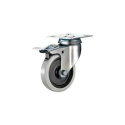 - Thermoplastic Rubber Castor Top Plate Swivel With Brake - 125MM