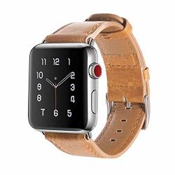 Csjd For Apple Iwatch 38MM 42MM Straps Compatible With Iwatch 1 2 3 4 Premium Premium Leather Replacement Straps 42MM