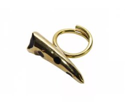 Elephant Tusk Ring Gold Plated Brass