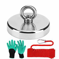 Deals on Fishing Magnet Bundle Suit Super Strong Neodymium Magnet 950LB Fishing  Magnet WITH100FT With Heavy Duty Rope And Carabiner Non-slip Rubber Gloves  For Magnet Fishing, Compare Prices & Shop Online