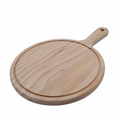 Pizza Tools - Wooden Pizza Pan Board Round With Hand Baking Tray Stone Cutting Platter Cake Bakeware - Shovel Tools Bakeware Pizza Wood Board