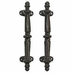 Large Cast Iron Door Handle Rustic Heavy Duty Garden Gate Shed Barn Pull 9  inch