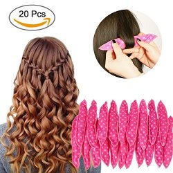 20 Pcs Hair Roller Flexible Foam Sponge Hair Curlers Diy Sleep Styler No Harm Night Hair Rollers Clips Styling Tool For Women