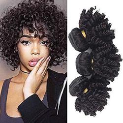 Short curly human outlet hair extensions