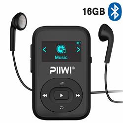 16GB Bluetooth MP3 Player With Clip Piiwi Sporter Portable Music Player With Fm Radio Voice Recorder Earphones For Running And Sports