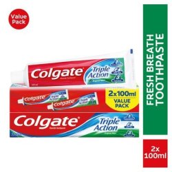 Colgate Triple Action Multibenefit Toothpaste 2 X 100ML