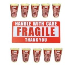 Fragile Handle With Care Roll Label 125MM X 60MM 2500 Self Adhesive Labels
