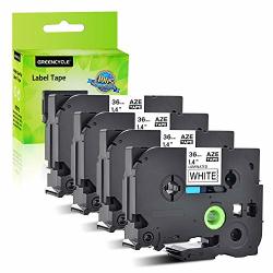 Greencycle 4PK Compatible For TZE-261 TZE261 TZ-261 TZ261 Black On White Label Tapes Use With P-touch PT-9800PCN PT-E800W PT-P900 PT-P900W PT-P950NW PT-9600 Label Makers