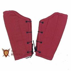 The Medival Shop Gambeson Medieval Hand Guard Cotton Roman Rogue Bracers Sca Costume Armor - Red