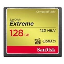 SanDisk Cf Extreme 128GB Memory Card Compactflash 120MB S Read Speed 85MB S Write Speed