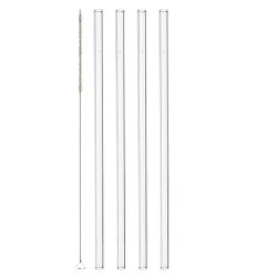 Glass Straws With Cleaning Brush Ciao 23CM Set Of 4