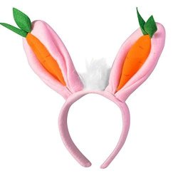 Albertino Bunny Ears and Carrot Rabbit Funny Costume Headband