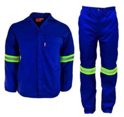 Blue Adult 2-PIECE Conti-suit Overall With Reflective Tape Size 34