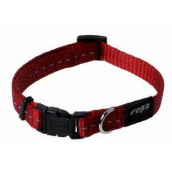 Rogz Classic Reflective Dog Collars - S Red