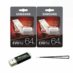 2-PACK - 64GB Samsung Micro Plus Sd Xc Class 10 UHS-3 Memory Card For Samsung Galaxy Note 8 S8 Active J7 Max J3 Prime