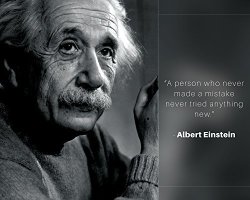 Wesellphotos Albert Einstein Photo Picture Poster Framed Quote "a Person Who Never Made A Mistake Never Tried Anything New." Famous Inspirational Motivational Quotes 8X10 Unframed Photo