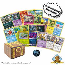 180 Pokemon Card Bundle A Mix Of Random Pokemon Cards Includes 1 Collectible Coin Golden Groundhog Treasure Chest Storage Box