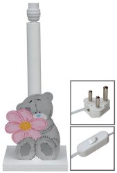 Tatty Teddy With Pink Flower Lamp Base