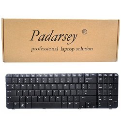 Padarsey Replacement Keyboard For Hp Compaq Presario CQ60 G60 CQ60-101XX CQ60-102TU CQ60-102TX CQ60-102XX CQ60-103AU CQ60-100EM CQ60-107EA Series Laptop Black Us Layout 6 Months Warranty