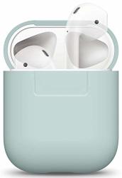 Elago Airpods Silicone Case Baby Mint - Compatible With Apple Airpods 1 & 2 Supports Wireless Charging Extra Protection Front LED Not Visible