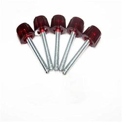 M4 10PCS Bakelite Plastic Without Steps Knurled Head Decorative Hand Twist Screws Bolts Red Color 8-40MM Length X20MM