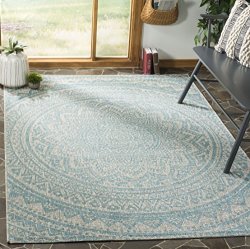 Safavieh Courtyard Collection Cy8734 37112 Indoor Outdoor Area Rug 2 7 X 5 Light Grey Aqua Reviews Online Pricecheck