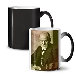 Celebrity Sigmund Freud Famous Person Black Colour Changing Tea Coffee Ceramic Mug 11 Oz Wellcoda