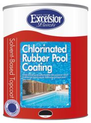Excelsior Rubber Pool Paint Black 5L