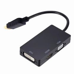 3IN1 Multiport Thunderbolt MINI Dp Displayport To HDMI Vga Dvi Adapter
