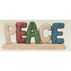Peace" - Large Glitter Table Ornament