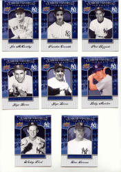 Yankee Stadium Legacy 1930's 40's 50's - Upper Deck 2008 Collection Of 8 Baseball Cards