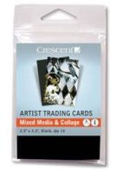 Artist Trading Cards Mixed Media And Collage Black 2.5X3.5INCHES Pack Of 10