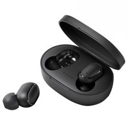 A6S Wireless Earphone For Airdots Earbuds Bluetooth 5.0 Tws Headsets Noise Cancelling MIC Pk Redmi - Black