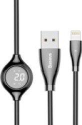 Baseus 1M - 2A Big Eye Digital Display USB Type-a 2.0 To Lightning