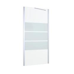 Shower Fixed Panel Remix Chrome With Privacy Glass 100X195CM
