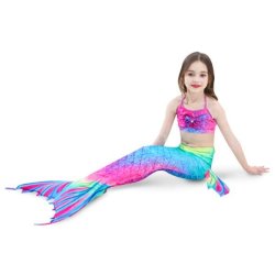 3 Piece Kids Multi-colour Tones Mermaid Bikini DH02 - 150