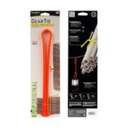 Nite-ize Gear Tie Reusable Rubber Twist Tie 24 In 2 Pack Bright Orange
