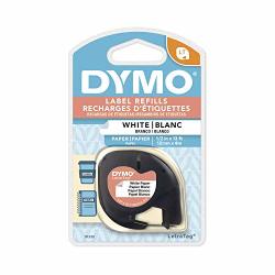 DYMO LetraTag Labeling Tape for LetraTag Label Makers 1 roll Black Print on Blue Plastic Tape 1/2 W x 13 L 91335 